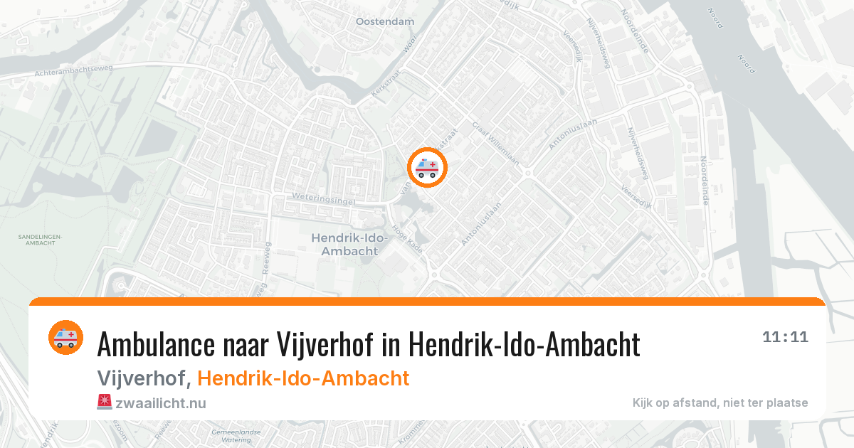 Ambulance naar Vijverhof in Hendrik-Ido-Ambacht — 16 mei 2026