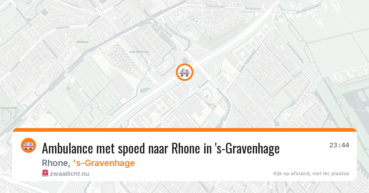 Ambulance met spoed naar Rhone in 's-Gravenhage — 22 jul 2026