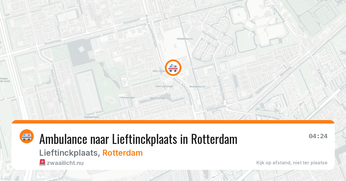 Ambulance naar Lieftinckplaats in Rotterdam — 17 jul 2026
