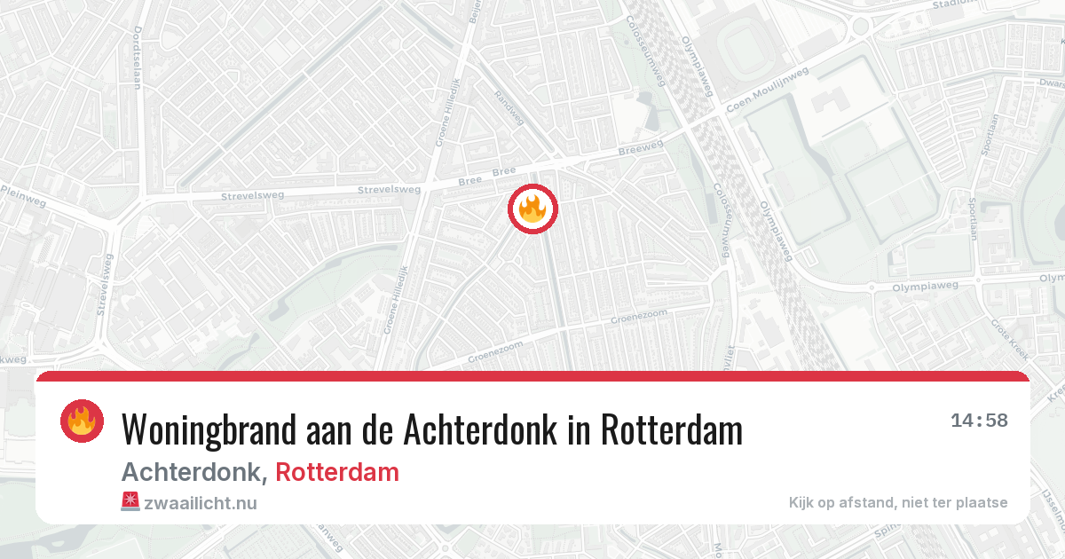 Woningbrand aan de Achterdonk in Rotterdam — 11 jul 2026