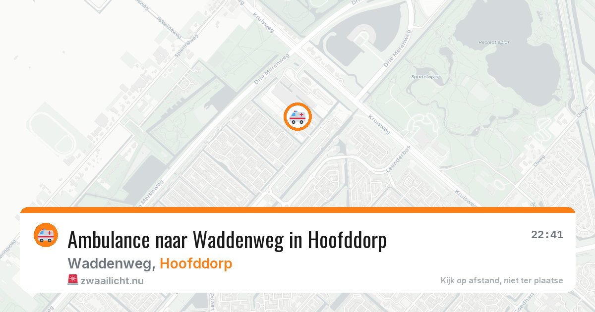 Ambulance naar Waddenweg in Hoofddorp — 20 jul 2026