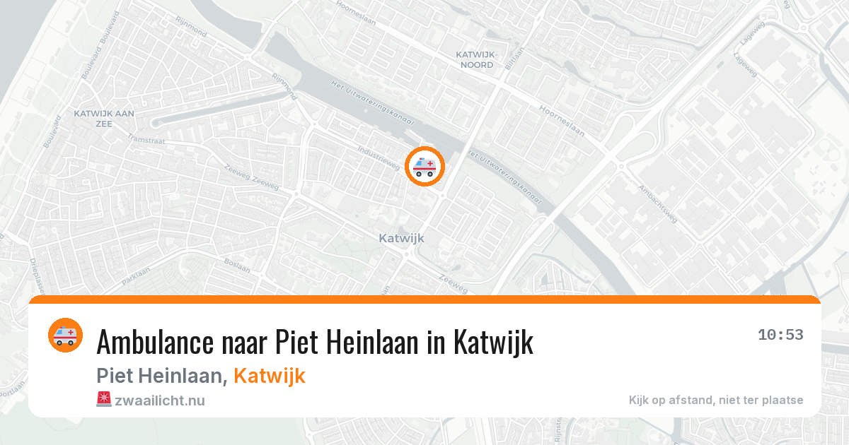 Ambulance naar Piet Heinlaan in Katwijk — 22 mrt 2026