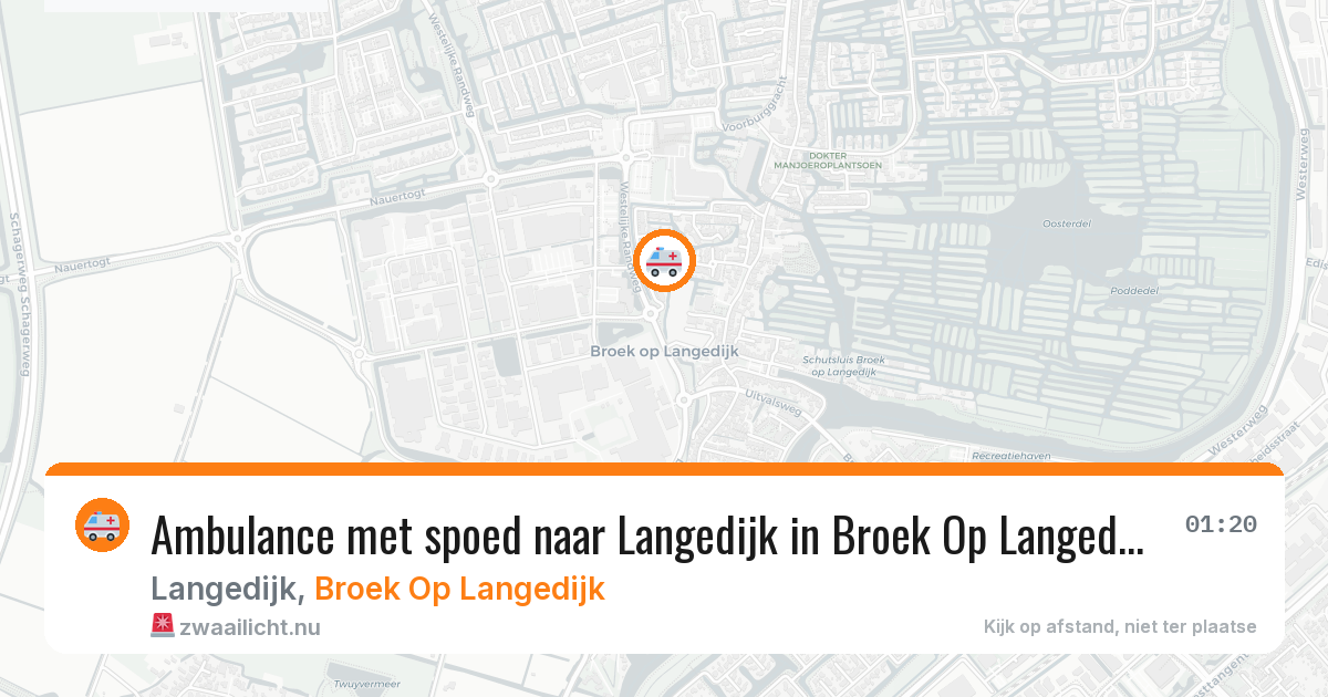 Ambulance met spoed naar Langedijk in Broek Op Langedijk — 20 mrt 2026