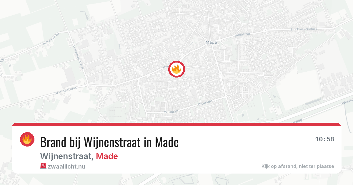 Brand bij Wijnenstraat in Made — 12 apr 2026