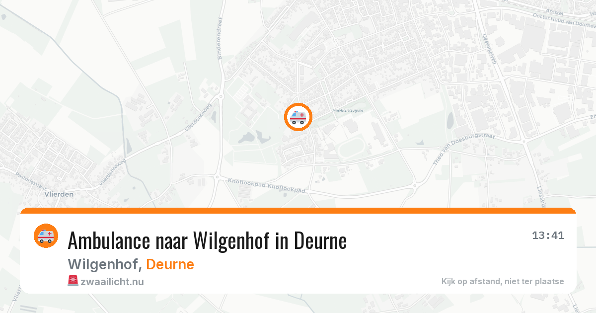 Ambulance naar Wilgenhof in Deurne — 21 jul 2026