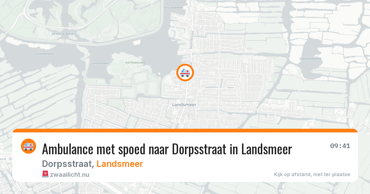 Ambulance met spoed naar Dorpsstraat in Landsmeer — 20 jul 2026