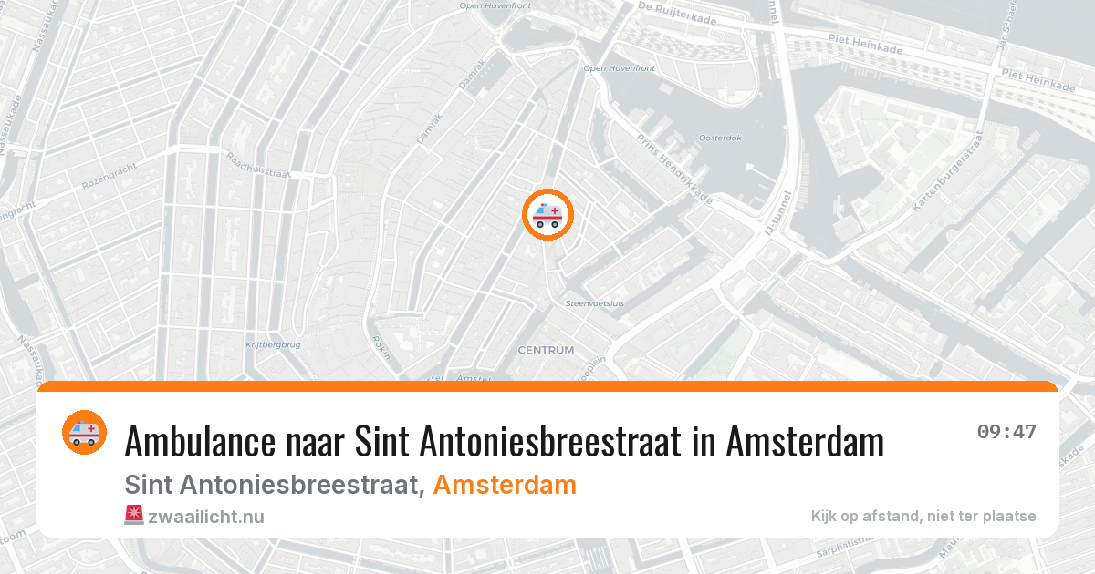 Ambulance naar Sint Antoniesbreestraat in Amsterdam — 27 jul 2026
