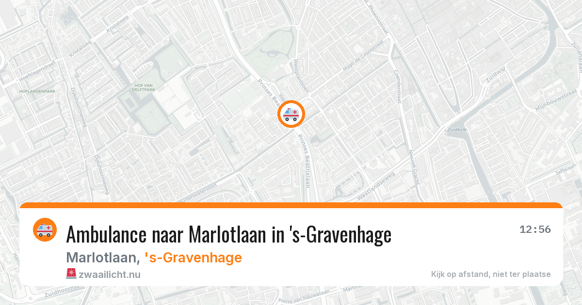 Ambulance naar Marlotlaan in 's-Gravenhage — 26 mrt 2026