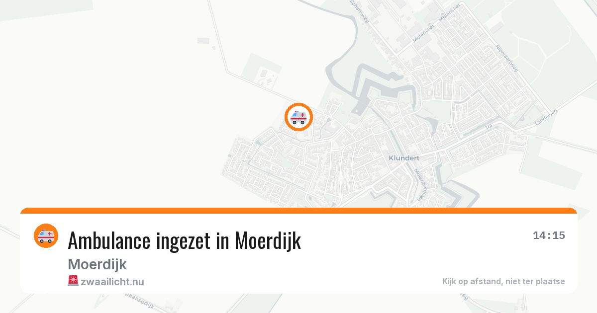 Ambulance ingezet in Moerdijk — 13 jul 2026