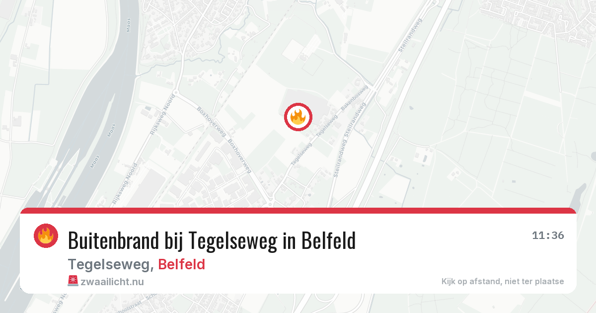 Buitenbrand bij Tegelseweg in Belfeld — 11 jul 2026