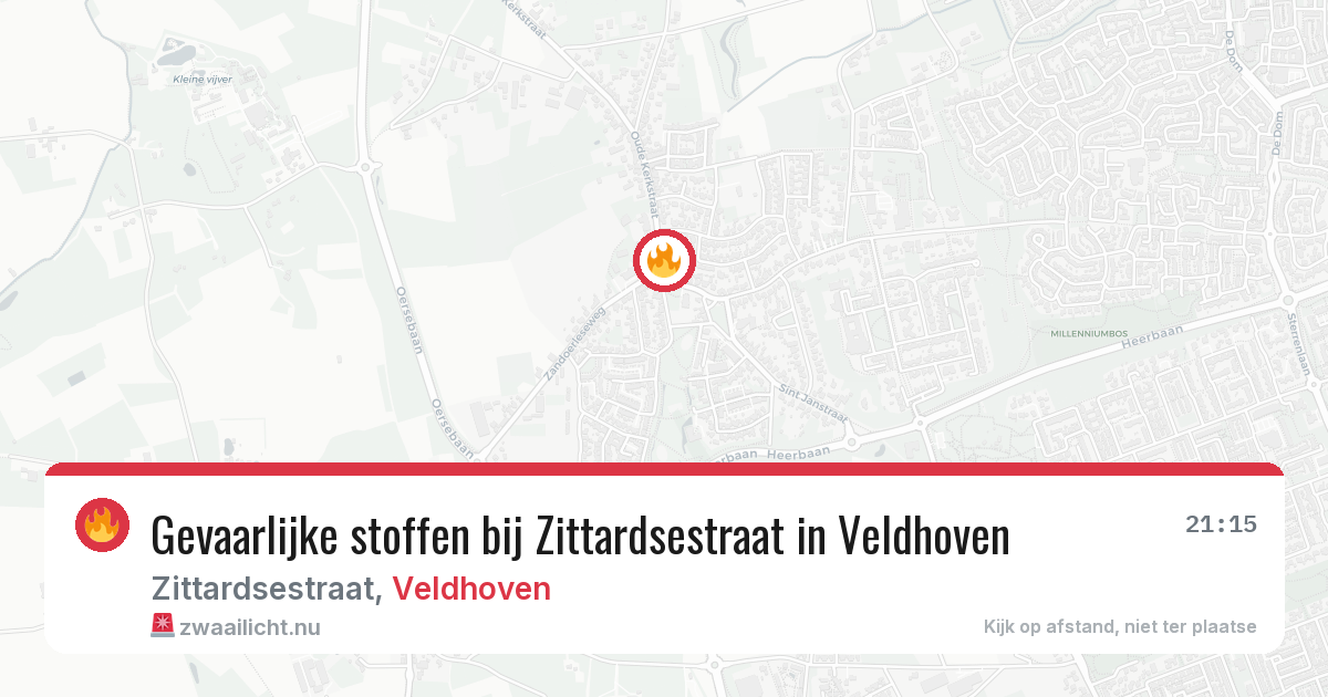 Gevaarlijke stoffen bij Zittardsestraat in Veldhoven — 23 mrt 2026