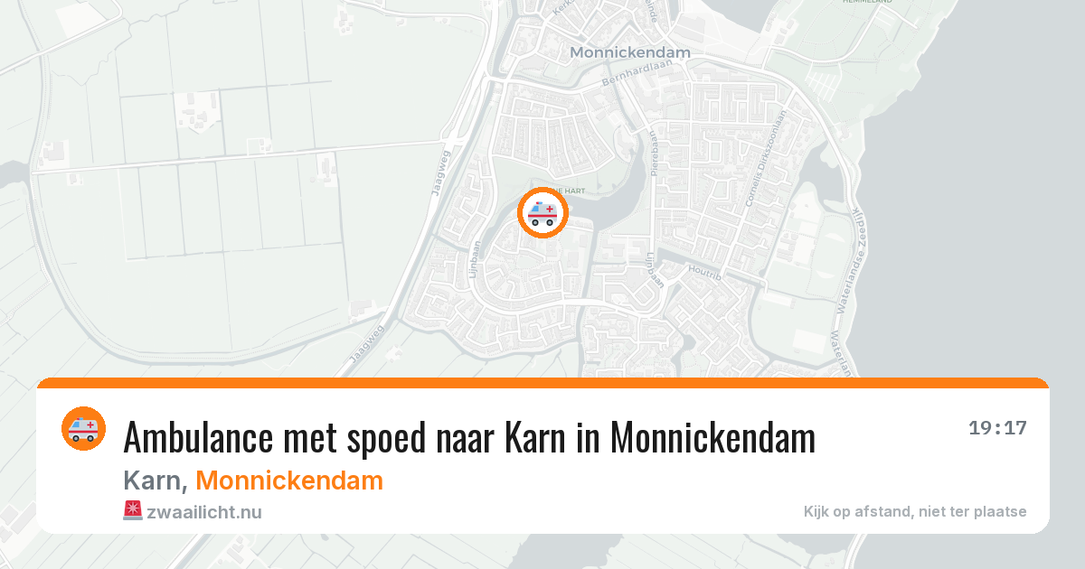 Ambulance met spoed naar Karn in Monnickendam — 25 jul 2026