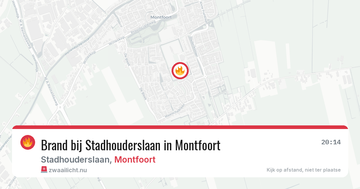Brand bij Stadhouderslaan in Montfoort — 3 apr 2026