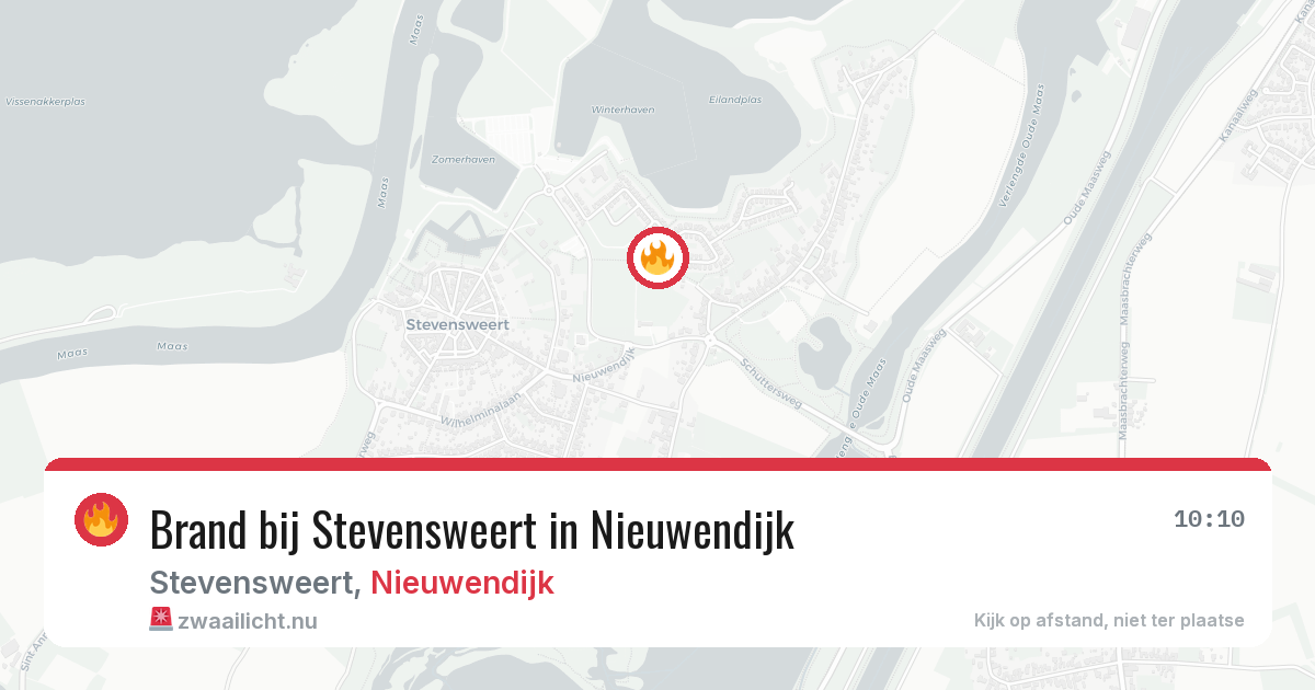 Brand bij Stevensweert in Nieuwendijk — 17 mrt 2026