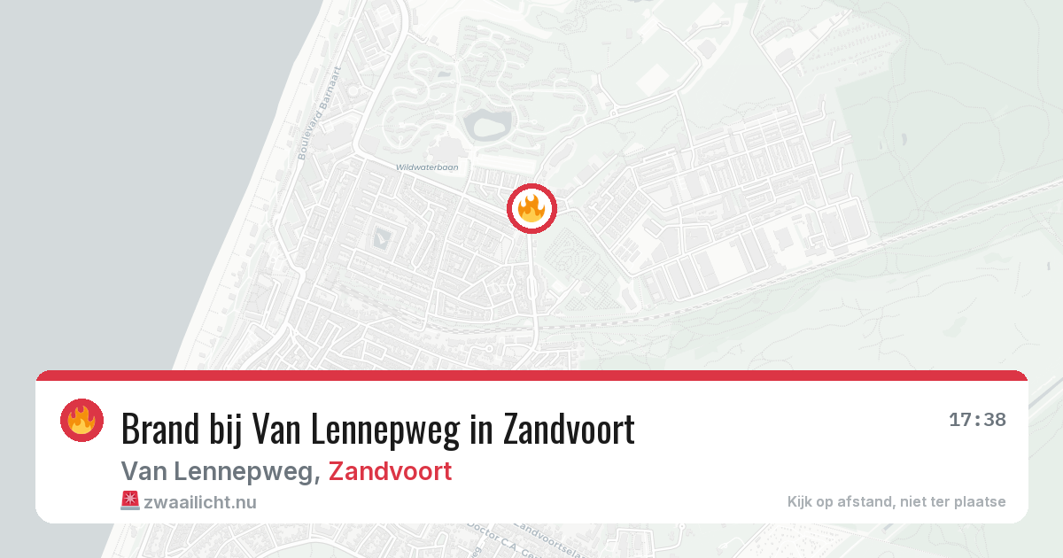 Brand bij Van Lennepweg in Zandvoort — 20 jul 2026