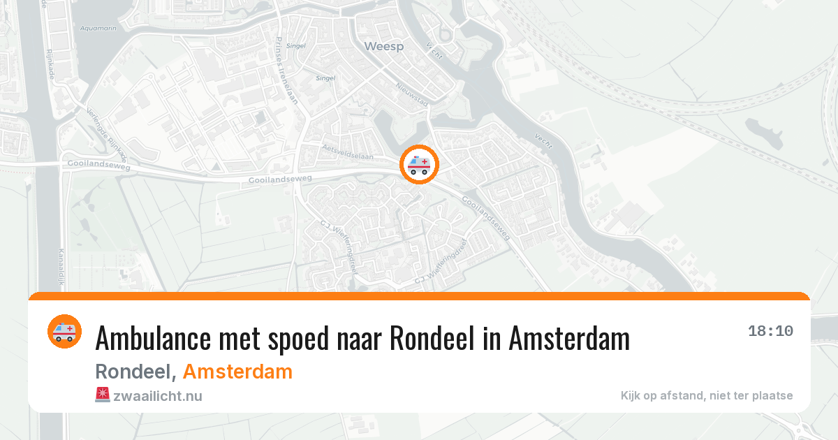 Ambulance met spoed naar Rondeel in Amsterdam — 24 mrt 2026