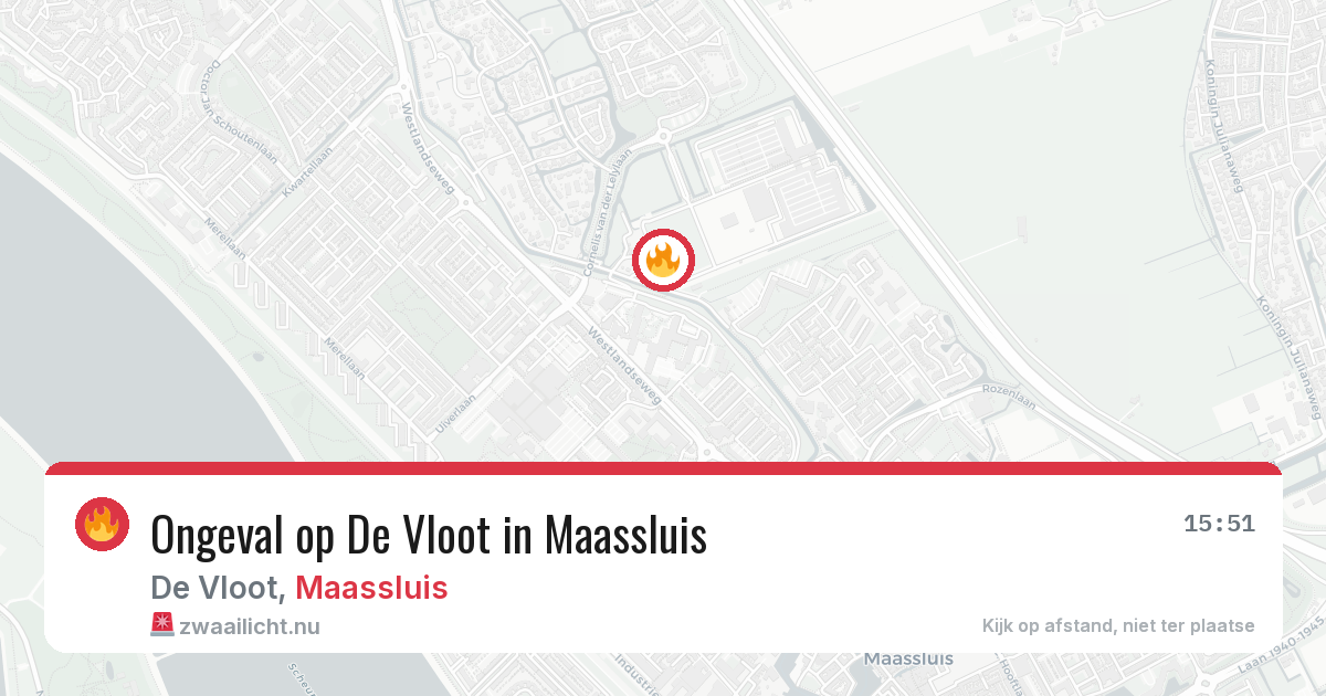 Ongeval op De Vloot in Maassluis — 22 jul 2026