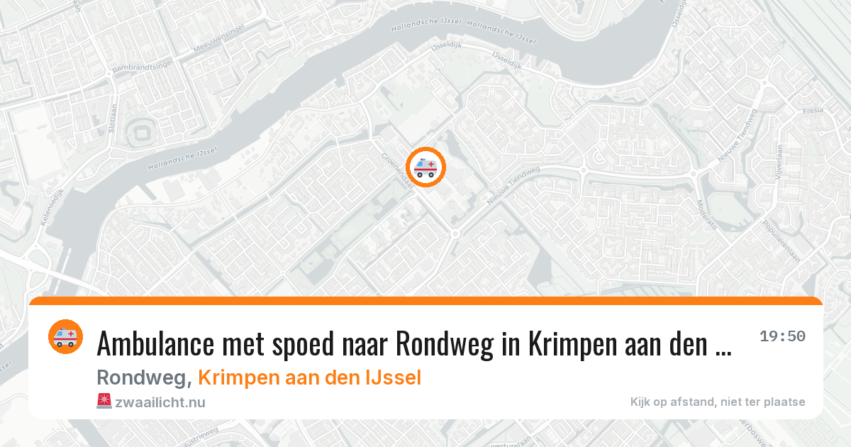 Ambulance met spoed naar Rondweg in Krimpen aan den IJssel — 13 jul 2026