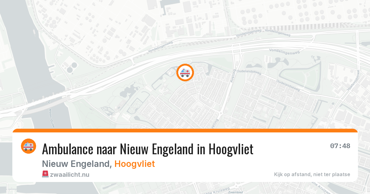 Ambulance naar Nieuw Engeland in Hoogvliet — 25 jul 2026