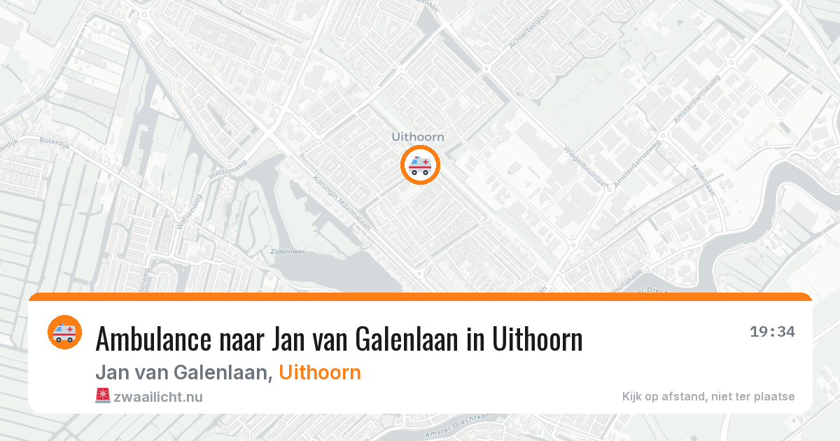 Ambulance naar Jan van Galenlaan in Uithoorn — 19 jul 2026