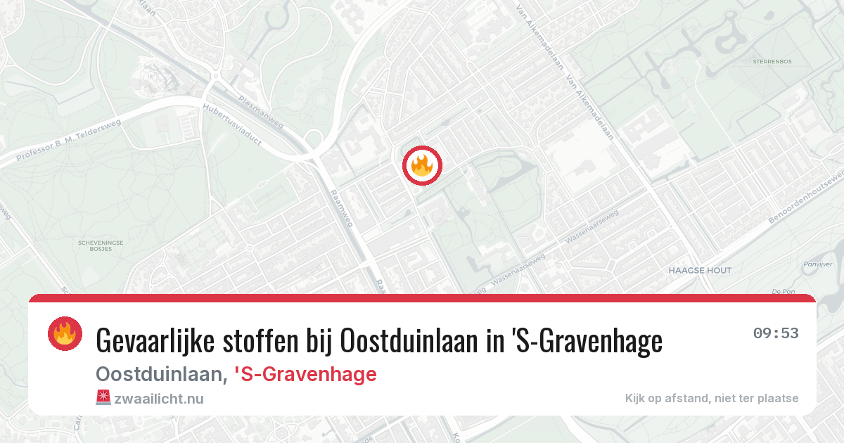 Gevaarlijke stoffen bij Oostduinlaan in 'S-Gravenhage — 22 mei 2026