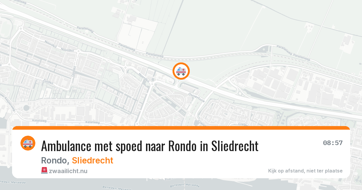 Ambulance met spoed naar Rondo in Sliedrecht — 26 jan 2026