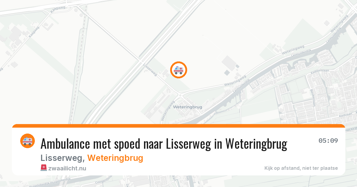 Ambulance met spoed naar Lisserweg in Weteringbrug — 11 jul 2026