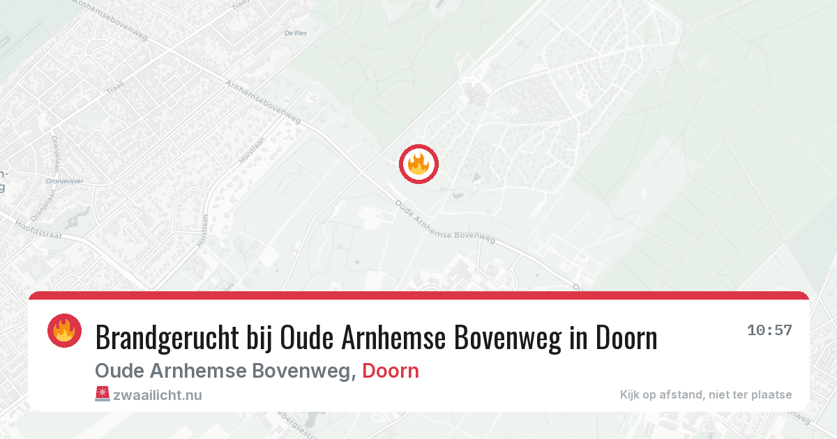 Brandgerucht bij Oude Arnhemse Bovenweg in Doorn — 14 jul 2026
