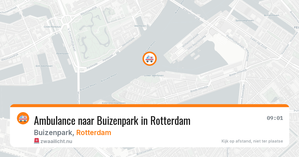 Ambulance naar Buizenpark in Rotterdam — 8 mrt 2026