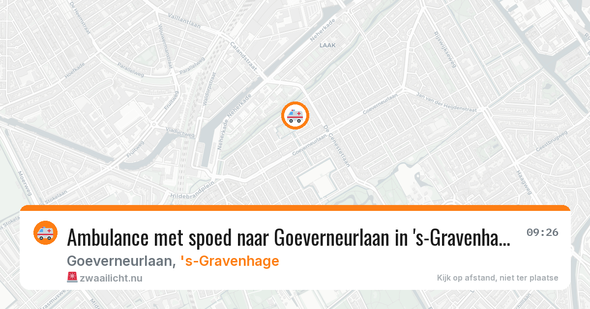 Ambulance met spoed naar Goeverneurlaan in 's-Gravenhage — 28 jan 2026