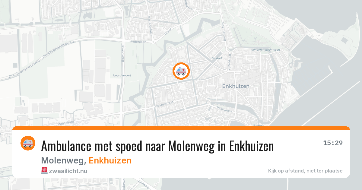 Ambulance met spoed naar Molenweg in Enkhuizen — 1 apr 2026
