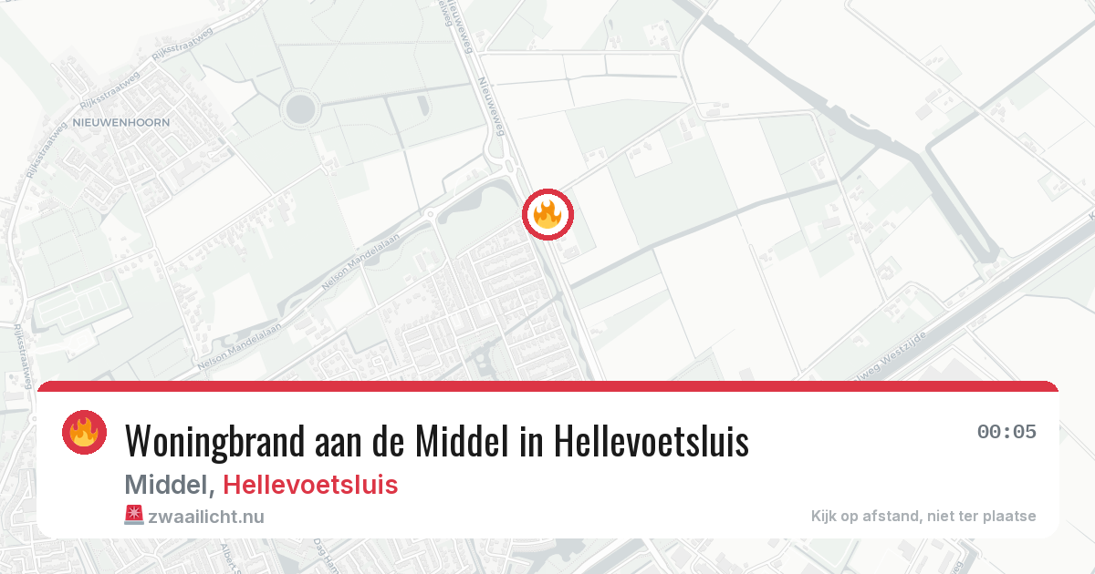 Woningbrand aan de Middel in Hellevoetsluis — 27 mei 2026