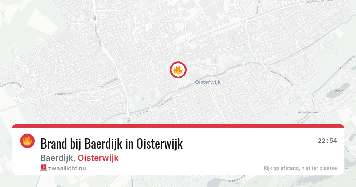 Brand bij Baerdijk in Oisterwijk — 17 mrt 2026
