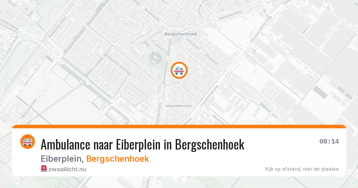 Ambulance naar Eiberplein in Bergschenhoek — 24 mrt 2026