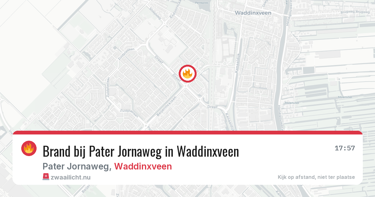 Brand bij Pater Jornaweg in Waddinxveen — 19 jul 2026