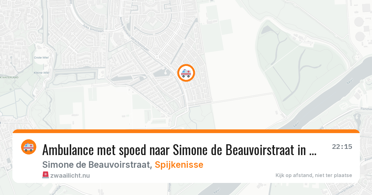 Ambulance met spoed naar Simone de Beauvoirstraat in Spijkenisse — 12 jul 2026
