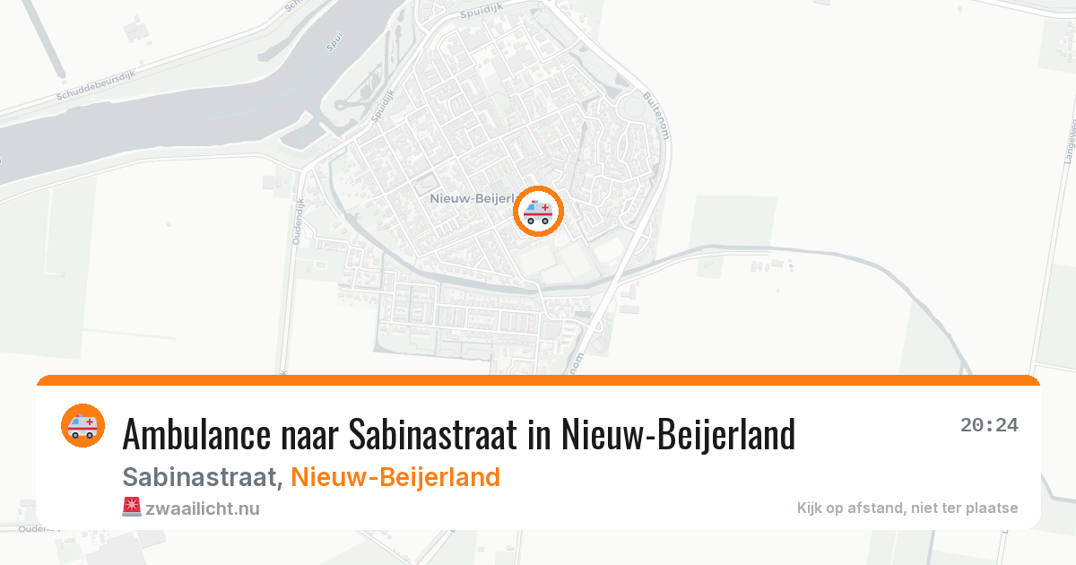 Ambulance naar Sabinastraat in Nieuw-Beijerland — 25 mrt 2026