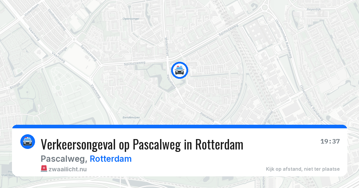 Verkeersongeval op Pascalweg in Rotterdam — 14 jul 2026