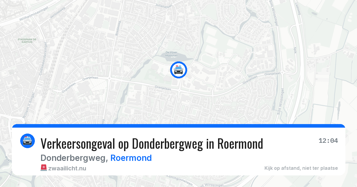 Verkeersongeval op Donderbergweg in Roermond — 6 feb 2026