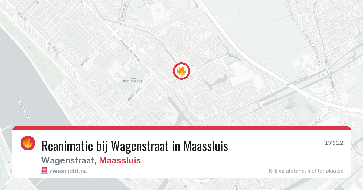 Reanimatie bij Wagenstraat in Maassluis — 14 jul 2026