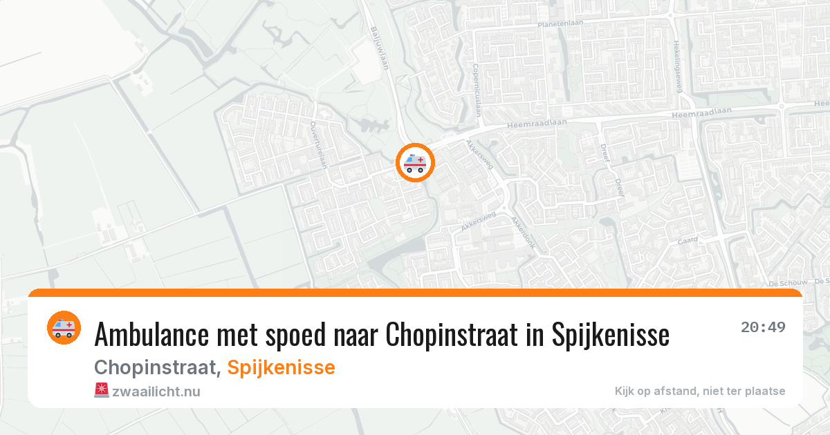 Ambulance met spoed naar Chopinstraat in Spijkenisse — 1 mei 2026