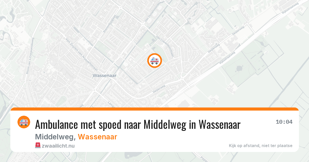 Ambulance met spoed naar Middelweg in Wassenaar — 14 jul 2026