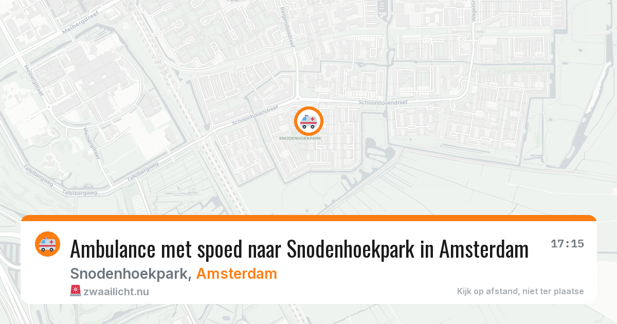 Ambulance met spoed naar Snodenhoekpark in Amsterdam — 29 mei 2026