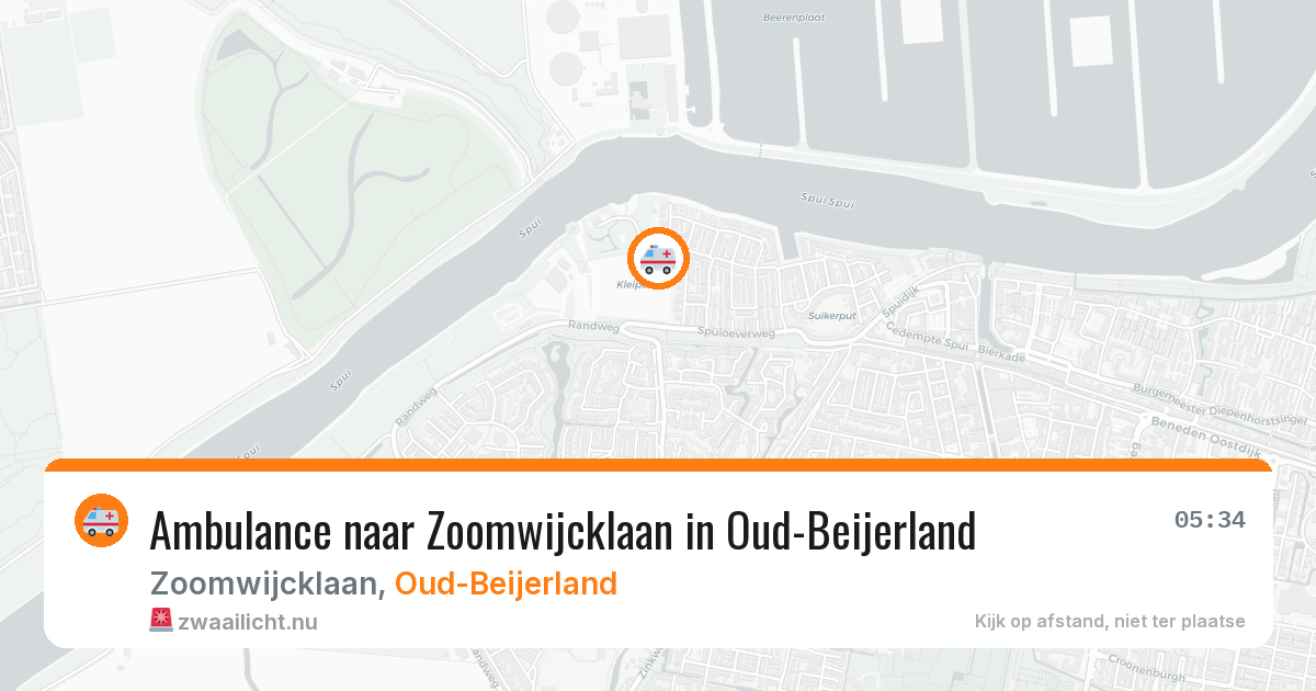 Ambulance naar Zoomwijcklaan in Oud-Beijerland — 25 mrt 2026