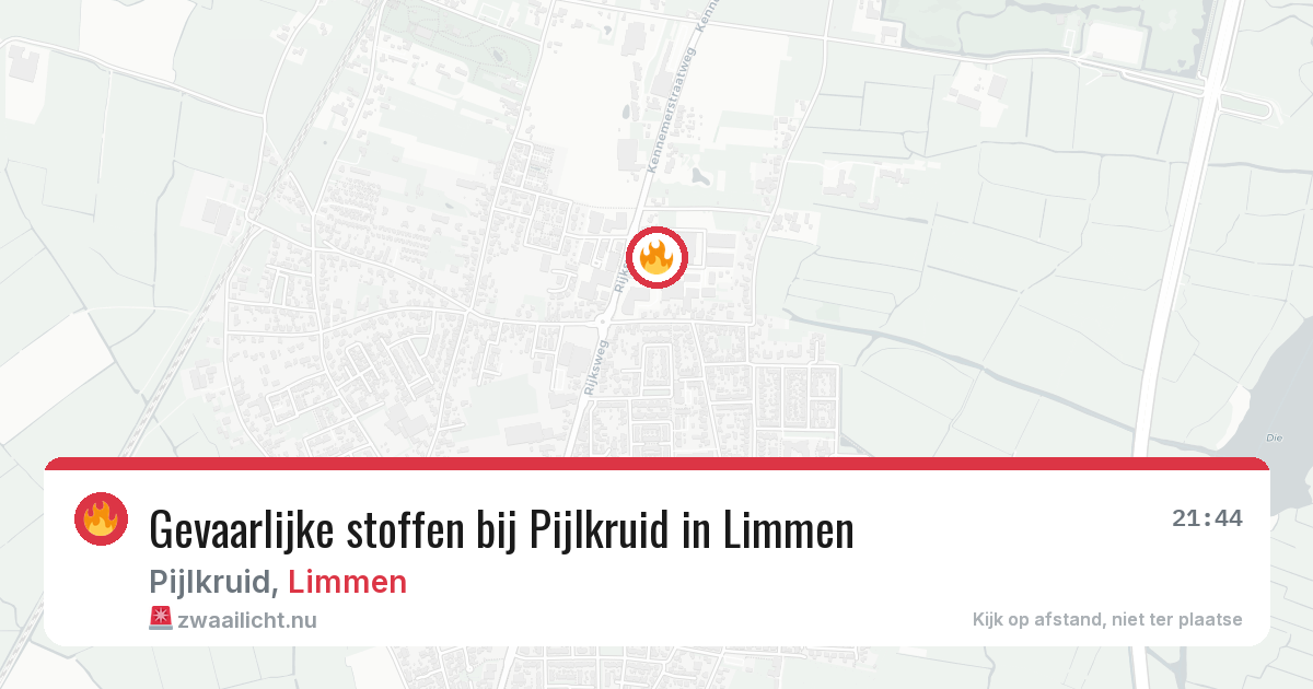 Gevaarlijke stoffen bij Pijlkruid in Limmen — 14 apr 2026