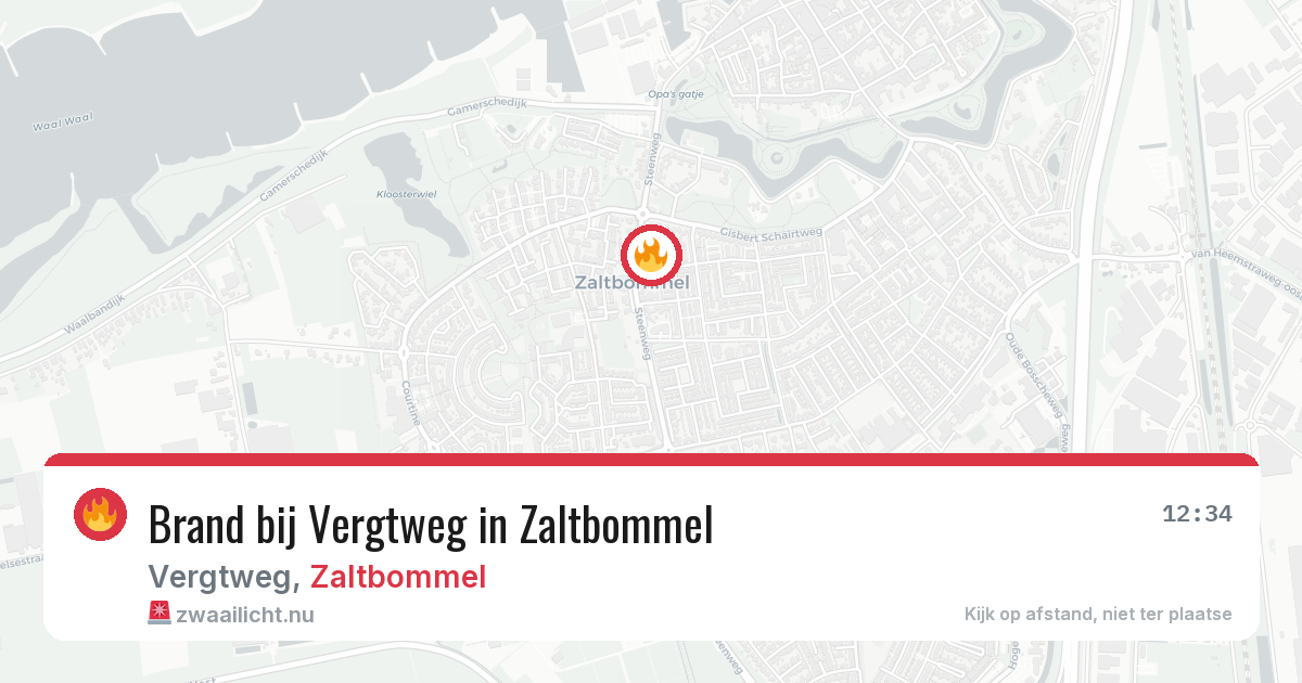 Brand bij Vergtweg in Zaltbommel — 11 jul 2026