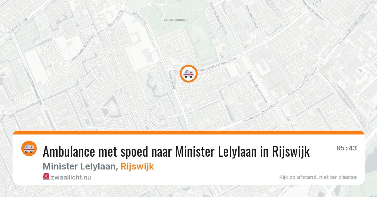 Ambulance met spoed naar Minister Lelylaan in Rijswijk — 10 jul 2026