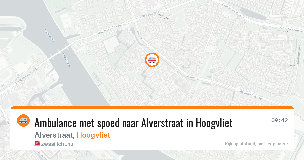 Ambulance met spoed naar Alverstraat in Hoogvliet — 25 mrt 2026