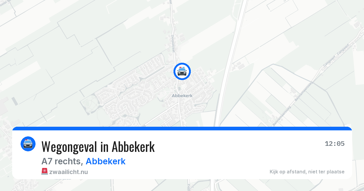 Wegongeval in Abbekerk — 14 jul 2026