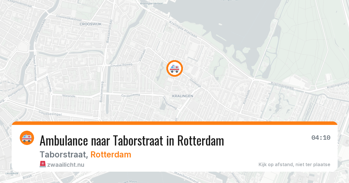 Ambulance naar Taborstraat in Rotterdam — 26 jul 2026